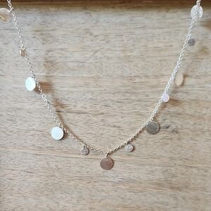 Elegant Silver Disc Necklace